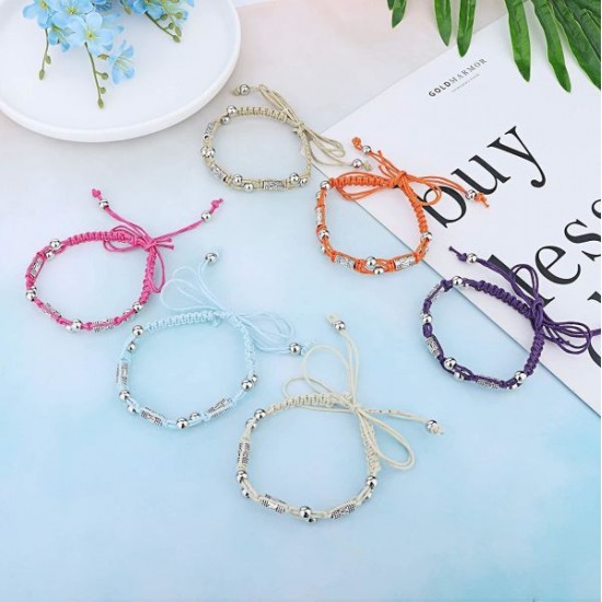 6 Pcs Summer Beach Surfer Anklet Bracelets For Women Men Adjustable Handmade Braided Rope Charms Boho String Bracelets 6 Pcs Summer Beach Surfer Anklet Bracelets For Women Men Adjustable Handmade Braided Rope Charms Boho String Bracelets